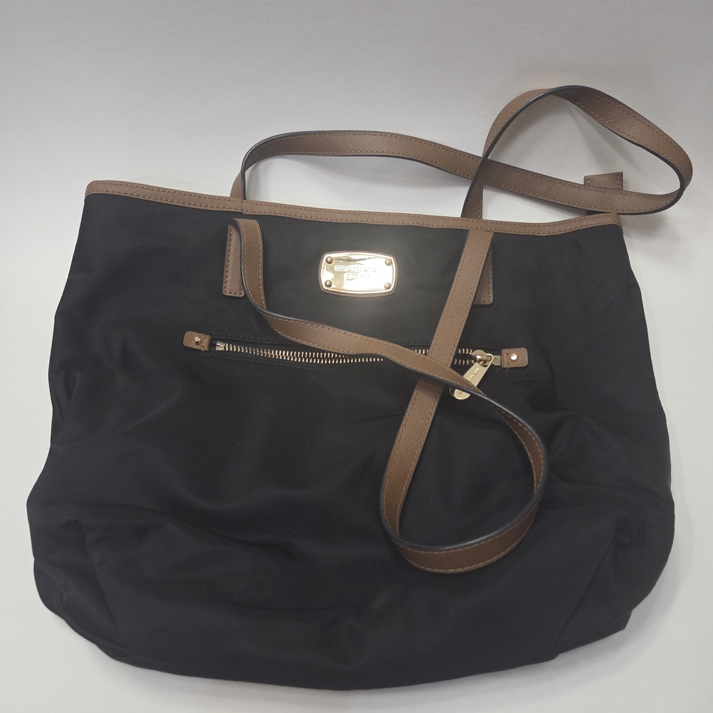 Michael Kors Black and Tan Tote Bag